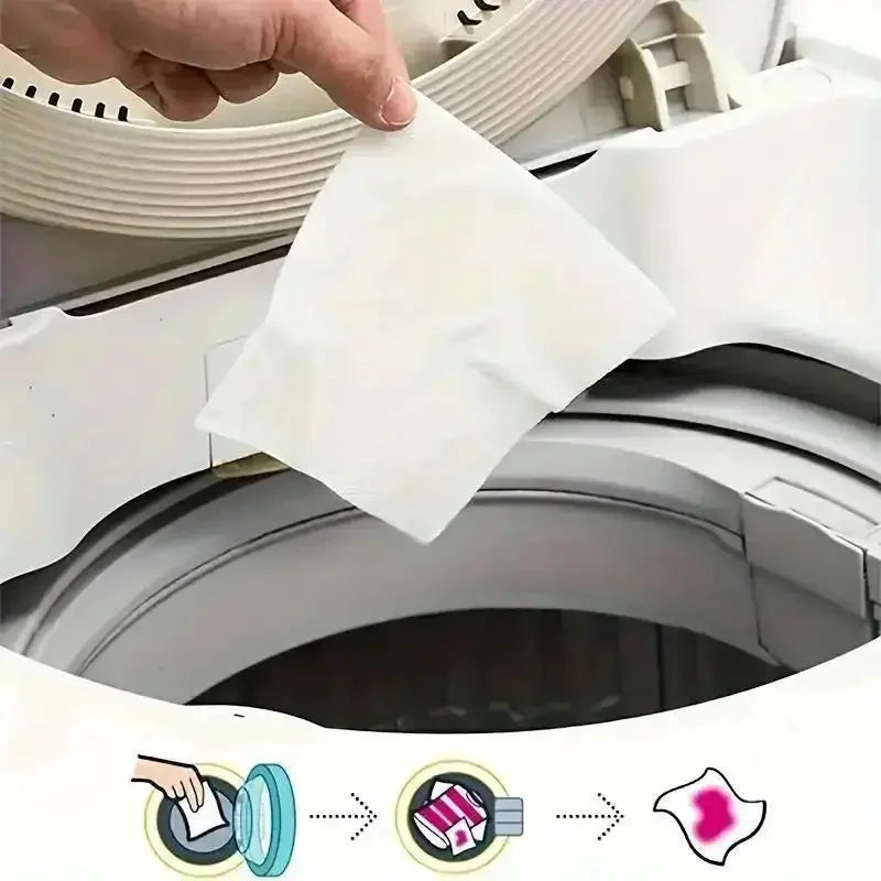 Laundry Color Catcher Sheets – Anti-Dye Absorbing Tablets 50/100ct Laundry Color Catcher Qme