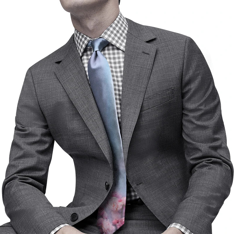 Butterfly Galaxy Print Necktie – Fun Unisex Polyester Tie Novelty Print Necktie Qme