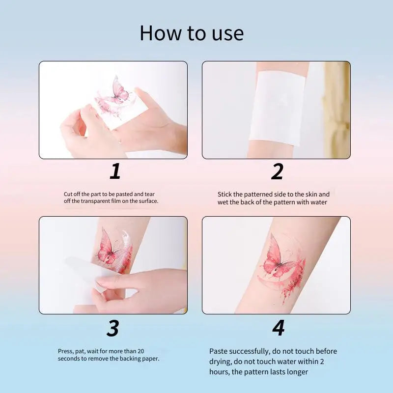 Dark Black Line Temporary Tattoo Stickers – Waterproof & Long-Lasting Temporary Tattoo Sticker Qme
