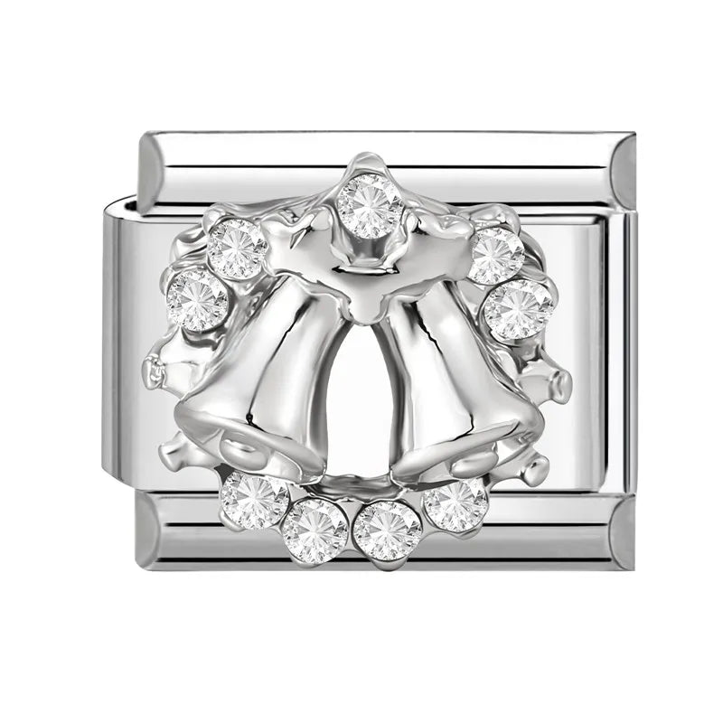 Zircon Italian Charm Links – Heart Bow Butterfly Star 9mm