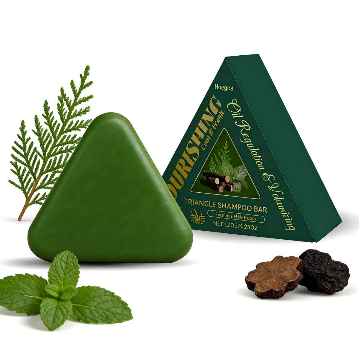 Hoegoa Shampoo Bar – Polygonum Multiflorum & Mint | 120g Solid Shampoo Bar Qst
