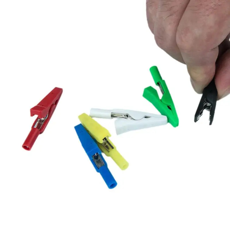 10A Insulated Alligator Clip Banana Female Test Adapter Test Clip Adapter Qme