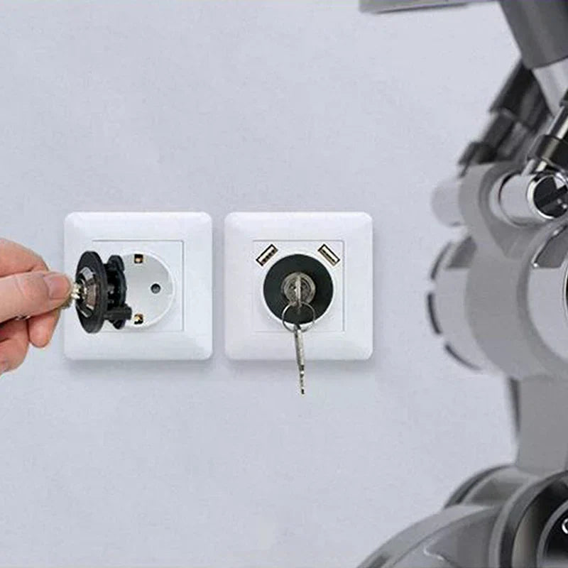 Lockable Socket Cover with Key – Child Safety Outlet Lock Child Safety Lock Qme