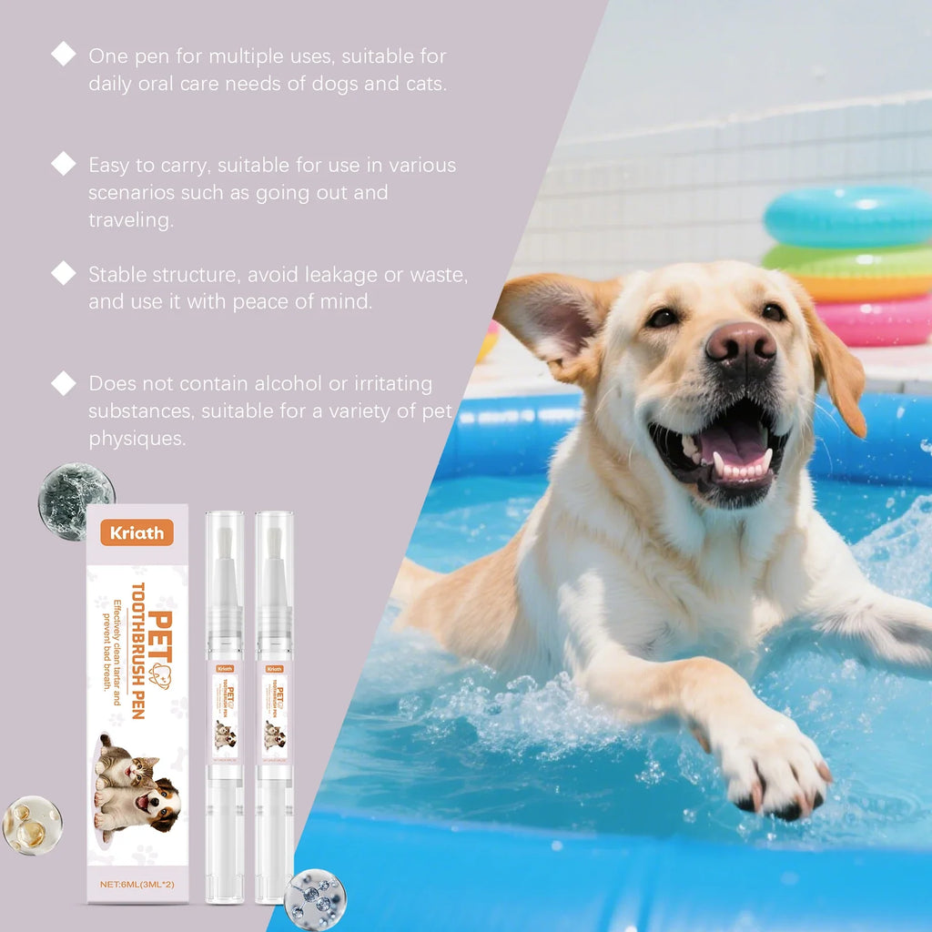 Pet Toothbrush Pen – Dental Cleaning for Dogs & Cats Pet Dental Tool Qme