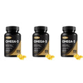 Googeer Omega-3 Fish Oil Softgels EPA 300mg DHA 200mg 60ct Fish Oil Supplement Qst 3 Bottles 180 Pieces