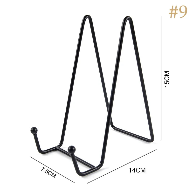Iron Easel Stand for Photo Frames, Ceramic Discs & Albums Display Easel Stand Qme 9