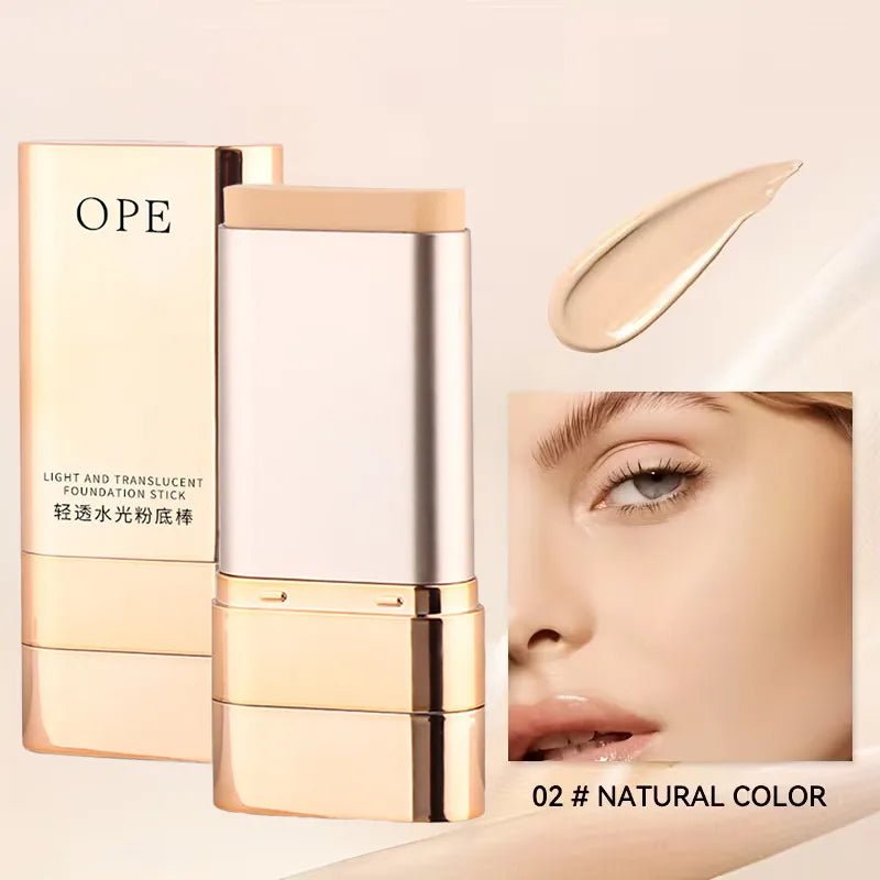 2-in-1 Foundation Stick with Built-in Brush | Dewy & Long-Lasting Foundation Stick Qme A3-20-02