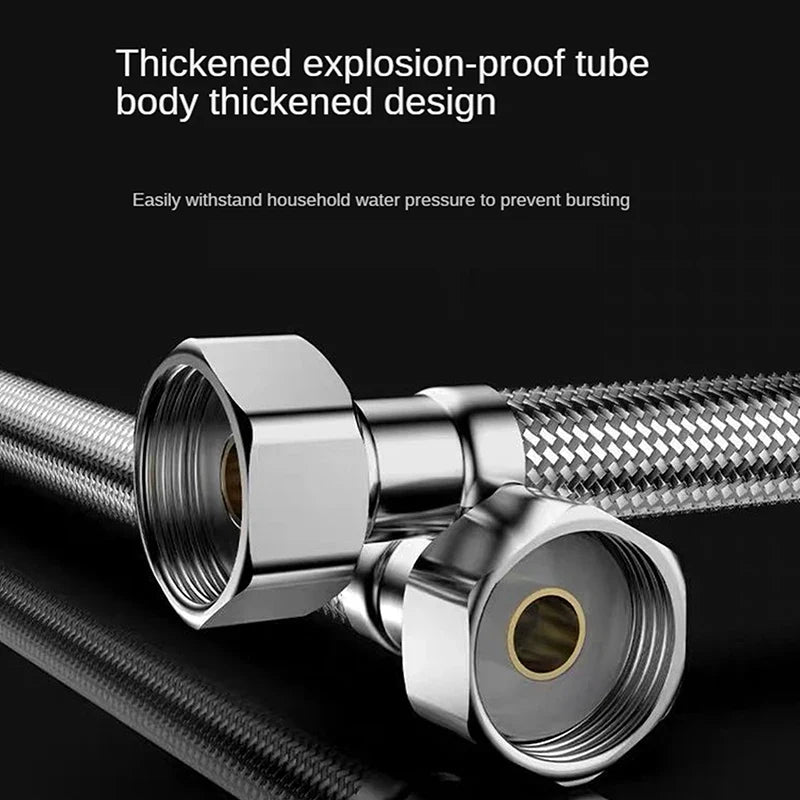 Stainless Steel Braided High-Pressure Cold Water Inlet Hose Water Inlet Hose Qme