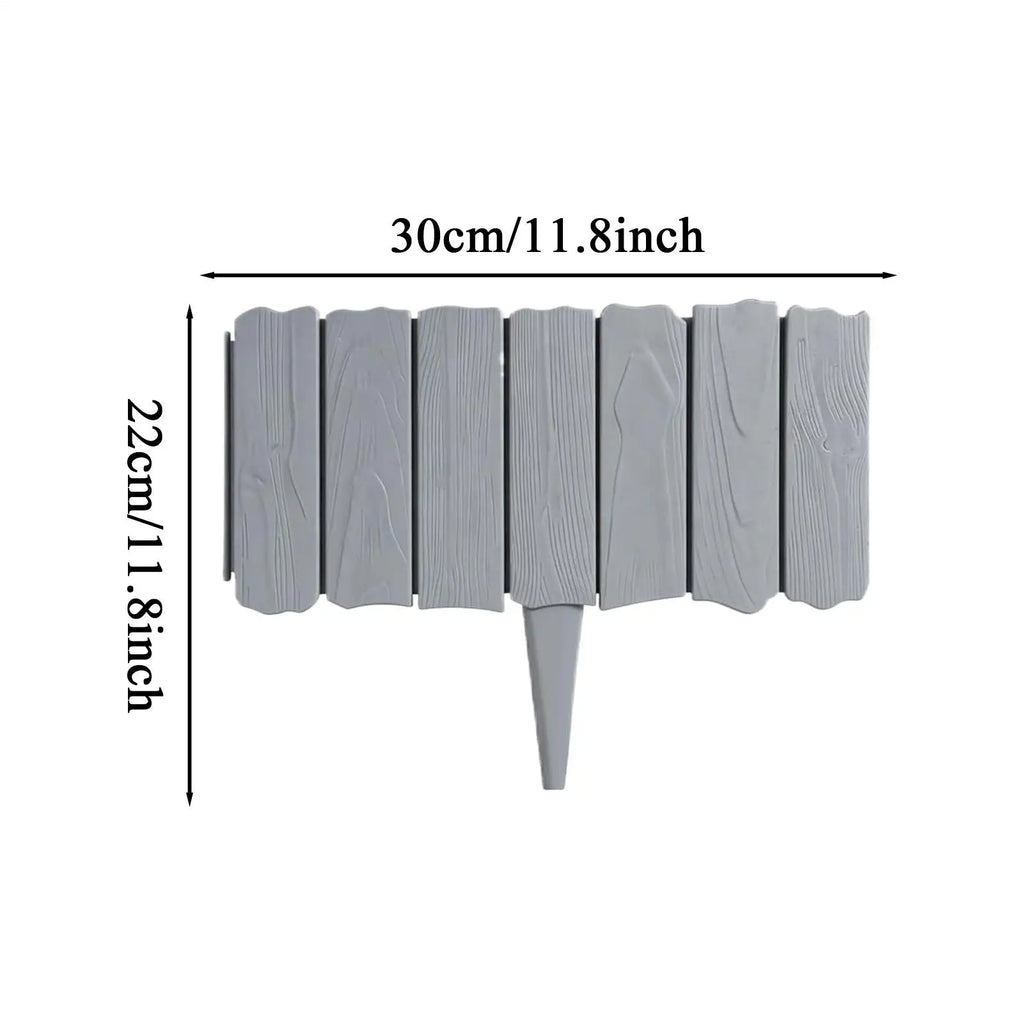 10-Piece Decorative Garden Fence Landscape Edging Border – Grey Garden Edging Border Qme