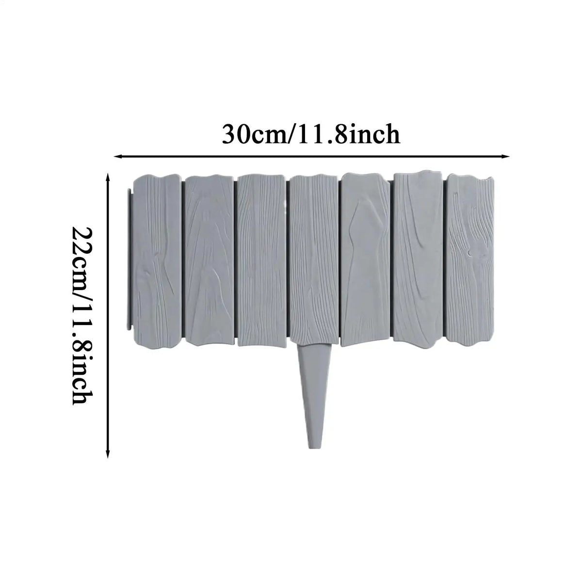 10-Piece Decorative Garden Fence Landscape Edging Border – Grey Garden Edging Border Qme