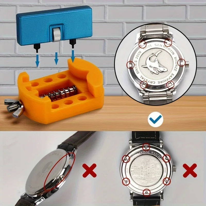 Watch Back Remover Tool – Adjustable Case Opener & Holder Watch Repair Tool Qme