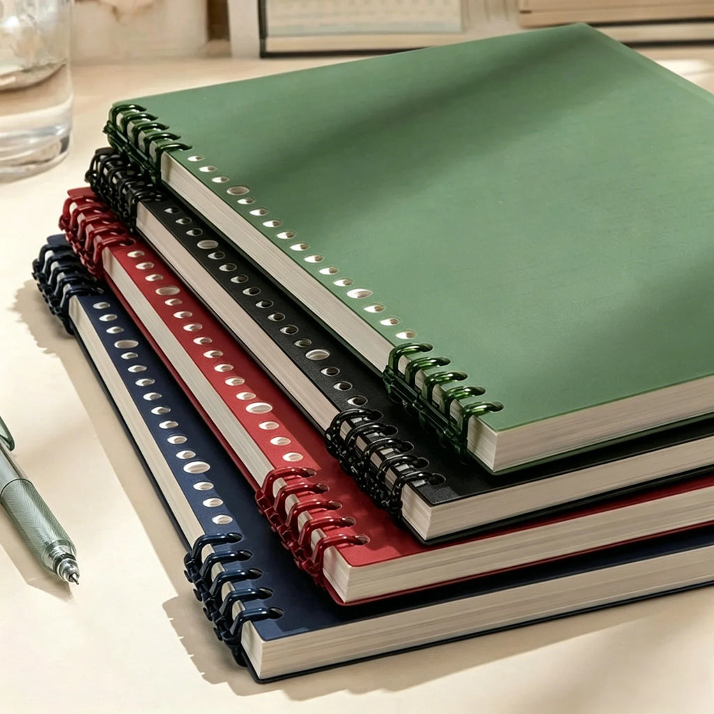 B5 Vintage Aesthetic Spiral Loose Leaf Notebook – 60 Sheets Spiral Loose Leaf Notebook Qme