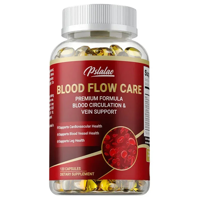 Pslalae Blood Flow Support Supplement – Niacin & L-Arginine Circulation Supplement Qst 120 Capsules