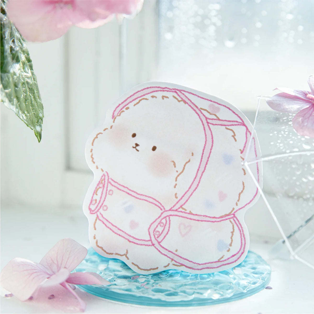 Kawaii Rabbit Bear Sticky Notes Memo Pad – 30 Sheets, 7 Colors Kawaii Sticky Notes Qme