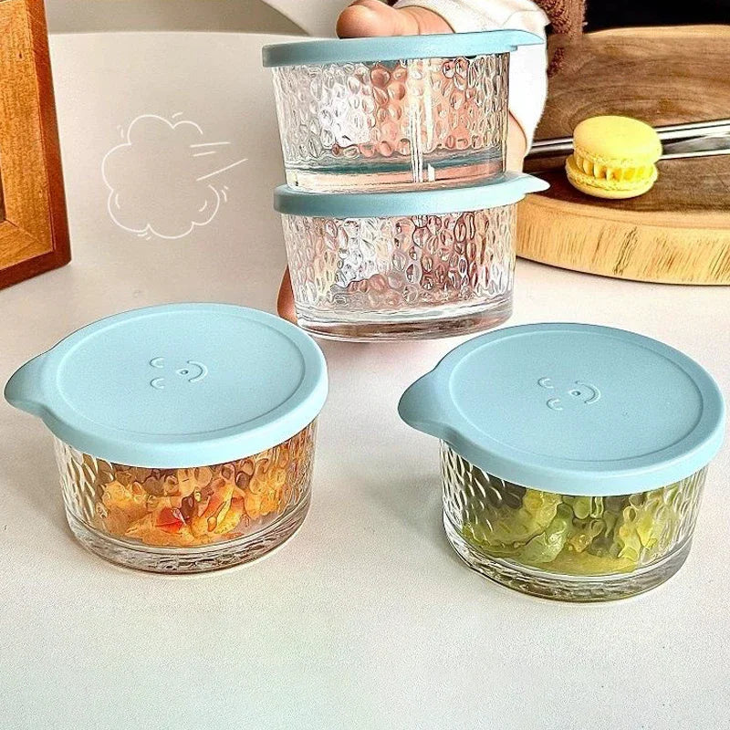 200ml Glass Storage Jars – Clear Thick Mini Kitchen Containers Glass Storage Jar Qme