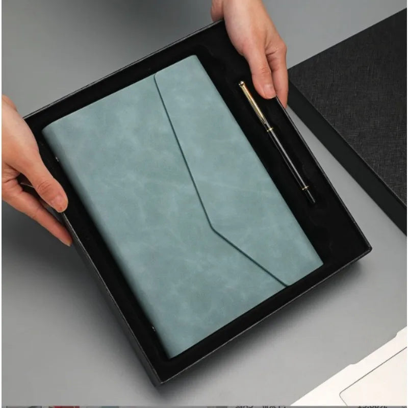 A5 6-Ring Binder Lined Paper Storage Pocket & Card Holder Ring Binder Planner Qme