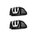Mini 2-Stage Kitchen Knife Sharpener – Tungsten & Ceramic Knife Sharpener Qst 2 pieces S