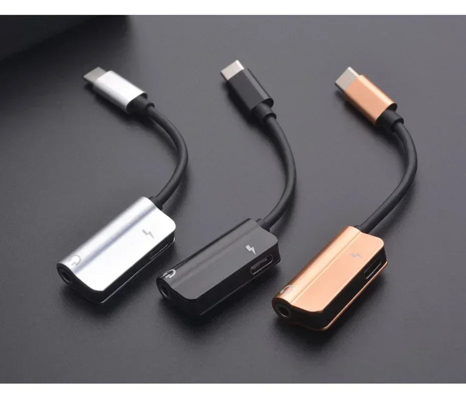 USB-C to 3.5mm DAC Audio Adapter | Type-C AUX Jack Converter USB-C Audio Adapter Qme