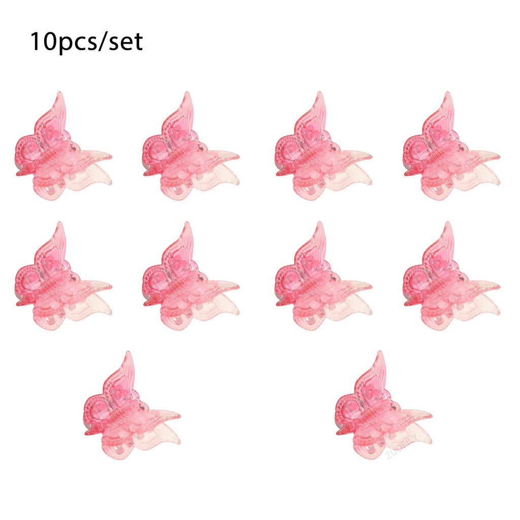 Colorful Butterfly Hair Claw Clips Mini Gradient Barrettes Hair Claw Clips Qme