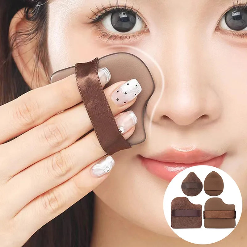 6-Piece Mini Thumb Powder Puffs – Wet & Dry Dual-Use Powder Puff Set Qme