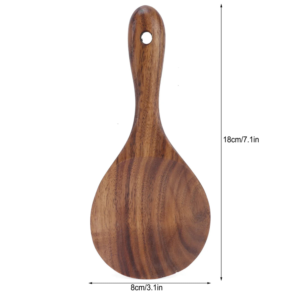 Wooden Rice Paddle Spoon – Large Kitchen Serving Scoop Wooden Serving Spoon Qme