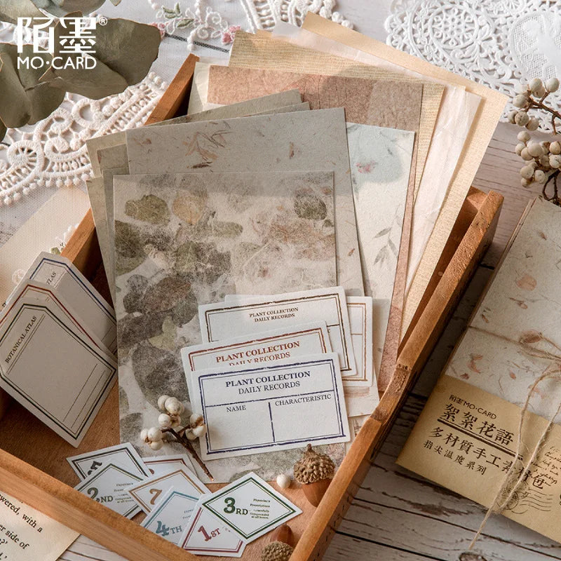 Vintage Scrapbooking Background Paper Sheets – 30 Pcs DIY Craft Craft Paper Sheets Qme