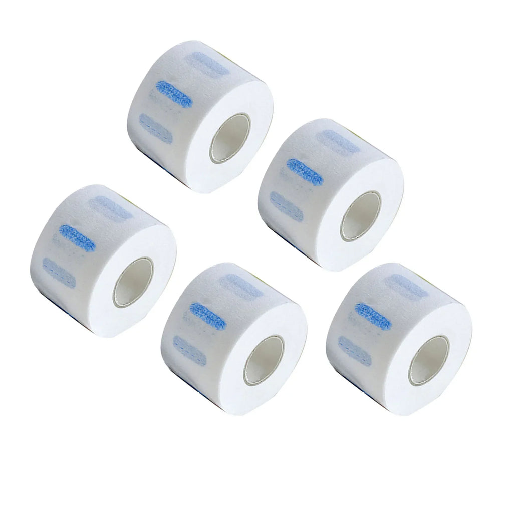 5 Rolls White Stretchy Barber Neck Strips | Hairdressing Paper Barber Neck Strips Qme