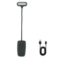 BORUIT Rechargeable Clip Book Light – 6 LED Warm & Cool Clip Reading Lamp Qst 3 Lights black