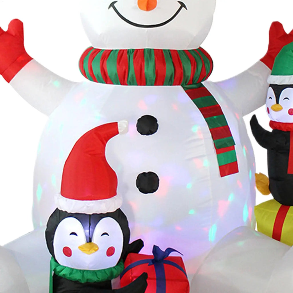 Qme 7ft Inflatable Christmas Penguin Decoration – Waterproof Inflatable Christmas Decor Qme