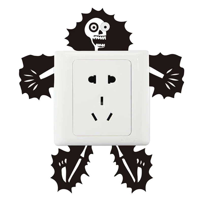 Skeleton Switch Sticker – Halloween Wall Decal Self-Adhesive Wall Decal Sticker Qst