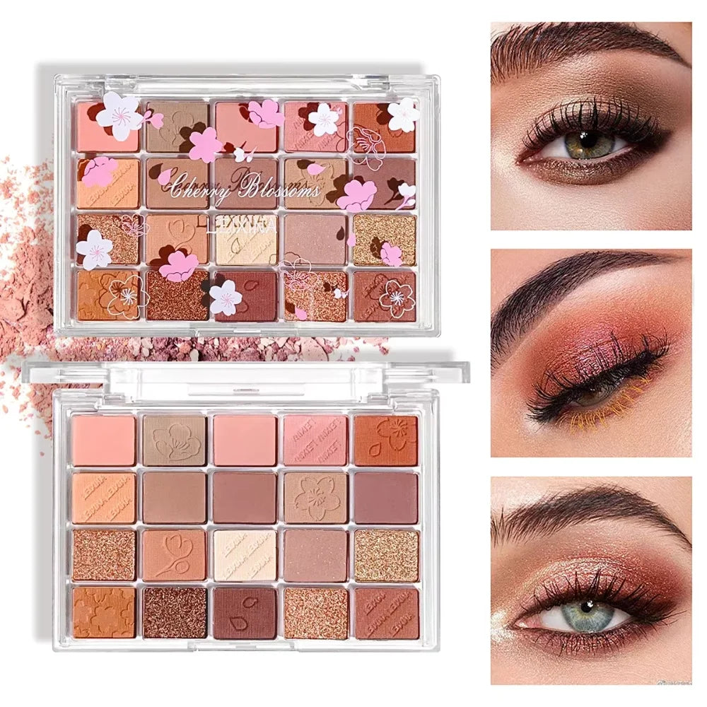 20-Color Eyeshadow Palette – Glitter, Shimmer & Matte | Qme Eyeshadow Palette Qme