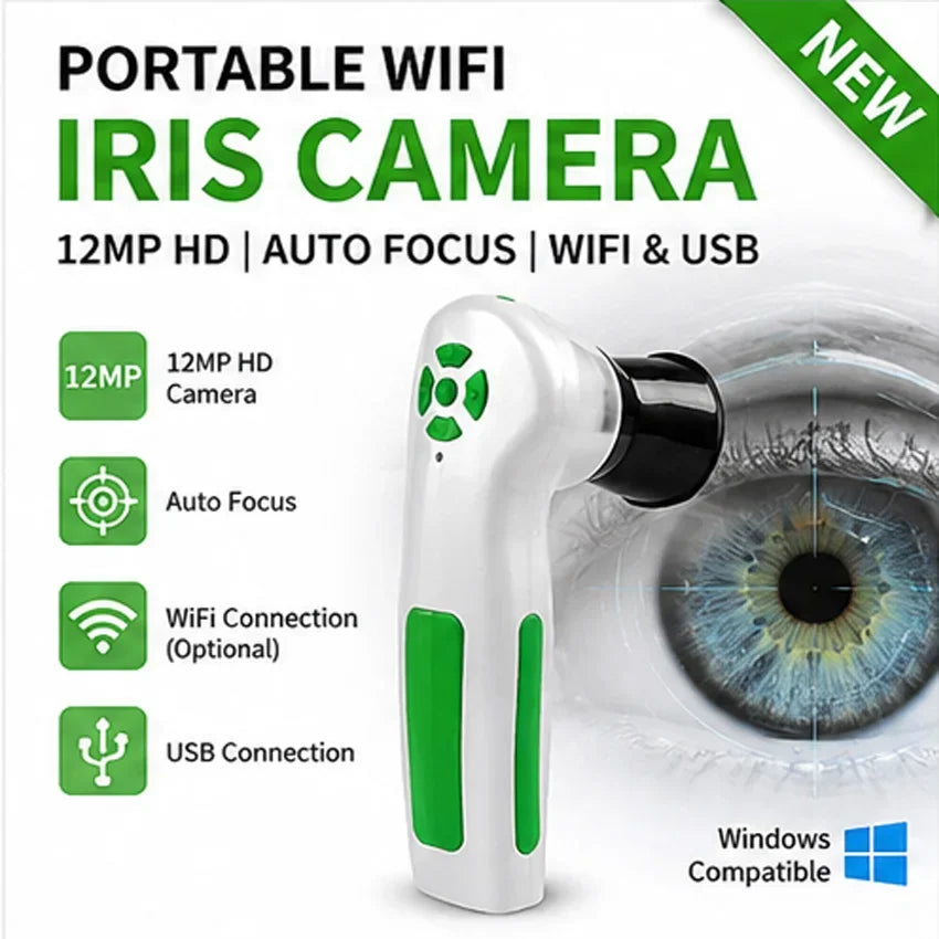 12MP WiFi Iris Camera Auto Focus Iridology Scanner + Software Iridology Imaging Camera Qst