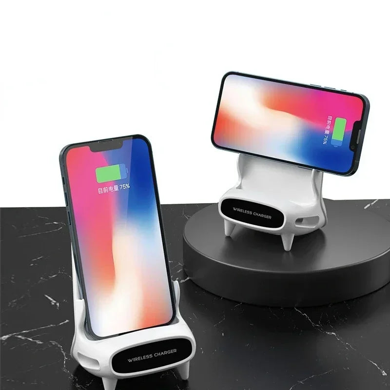 15W Qi Wireless Fast Charging Stand & Phone Holder Dock Wireless Charging Stand Qme