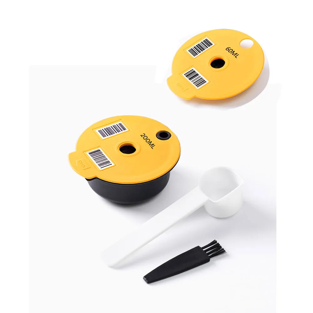 Reusable Coffee Pods for Tassimo Bosch – Refillable Capsule Kit Reusable Coffee Pods Qst 200ml with 60lid