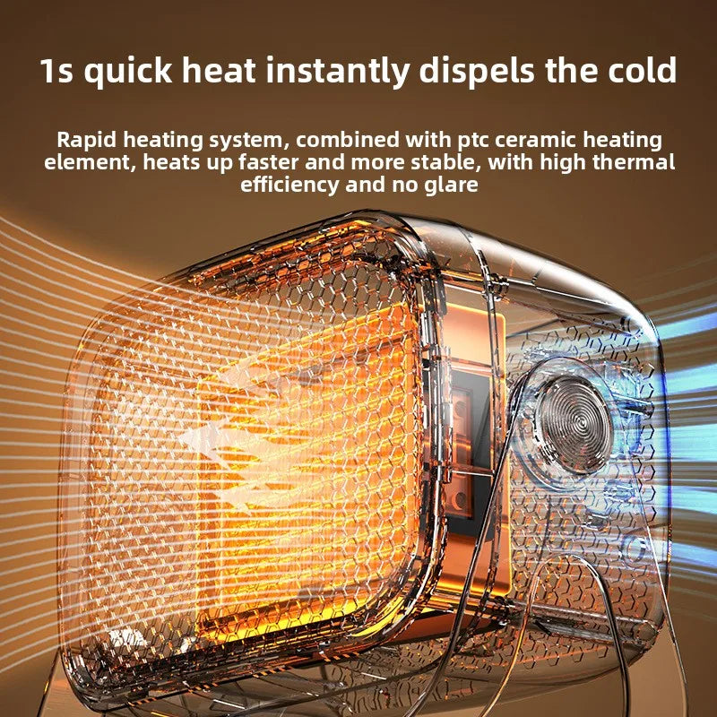 Portable Desktop & Wall Mount Fan Heater for Home Office Dorm Electric Space Heater Qst
