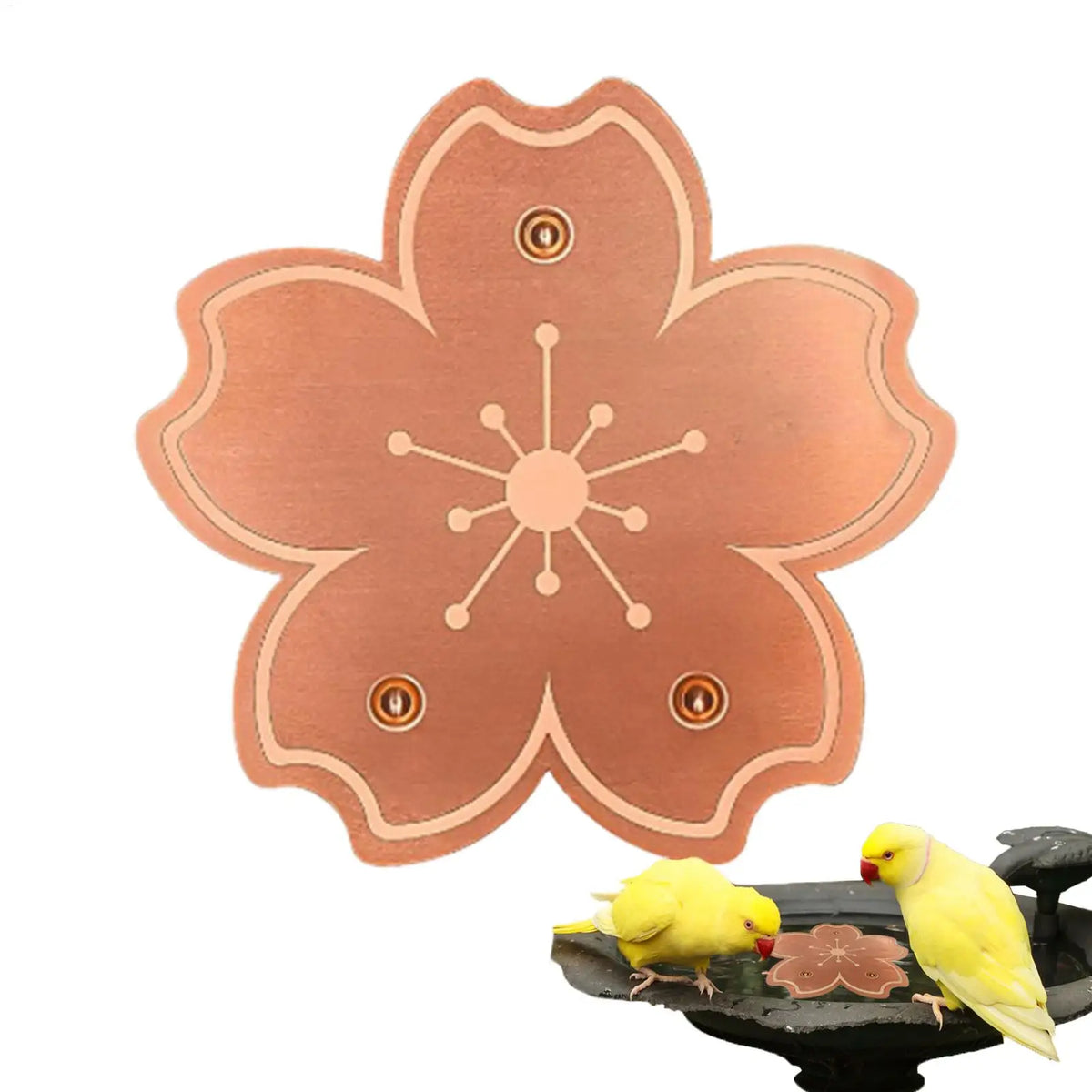 Copper Bird Bath Purifier Disk – Natural Water Cleaner Plate Bird Bath Accessory Qme