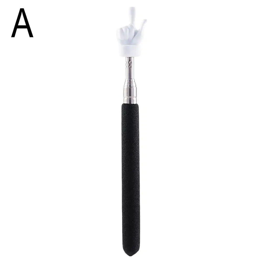 Telescopic Pointer Stick – Extendable Stainless Steel Finger Pointer Telescopic Pointer Stick Qme black