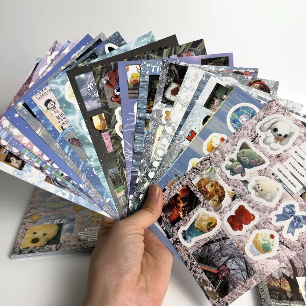 Cartoon Die Cut Sticker Book – DIY Scrapbooking & Journal Die Cut Sticker Book Qme