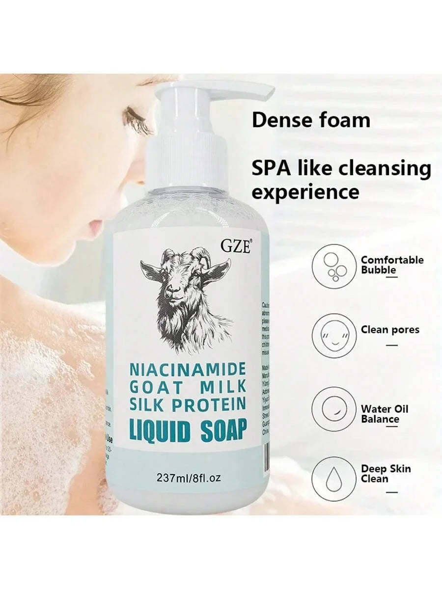GZE Niacinamide Goat Milk Silk Protein Moisturizing Liquid Soap Moisturizing Liquid Soap Qme