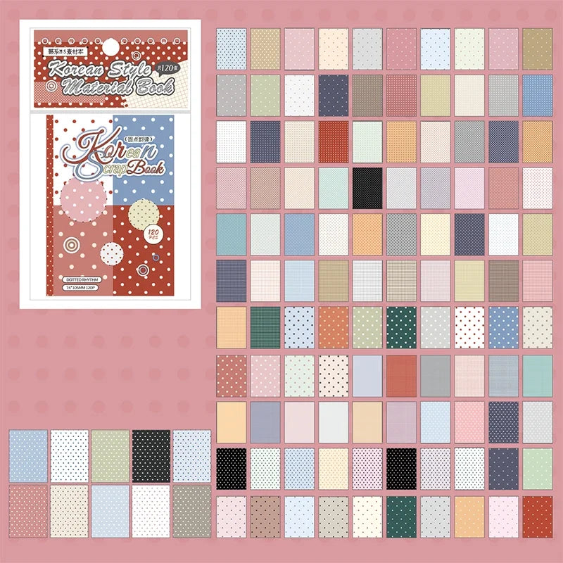 TIANZI 120 Sheets M5 Diary Album Background Papers DIY Scrapbooking Paper Qme A-120 sheets