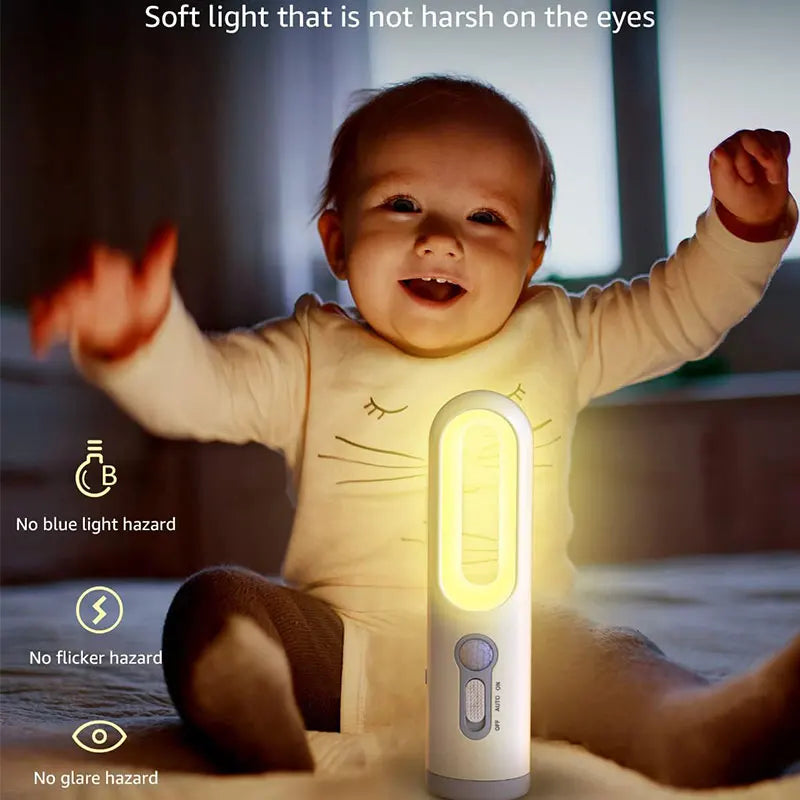 Portable Motion Sensor Night Light & LED Flashlight 2-in-1 Motion Sensor Night Light Qme