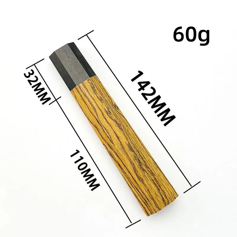 Octagonal Sandalwood Ebony Knife Handle – DIY Damascus Kitchen Knife Handle Blank Qst