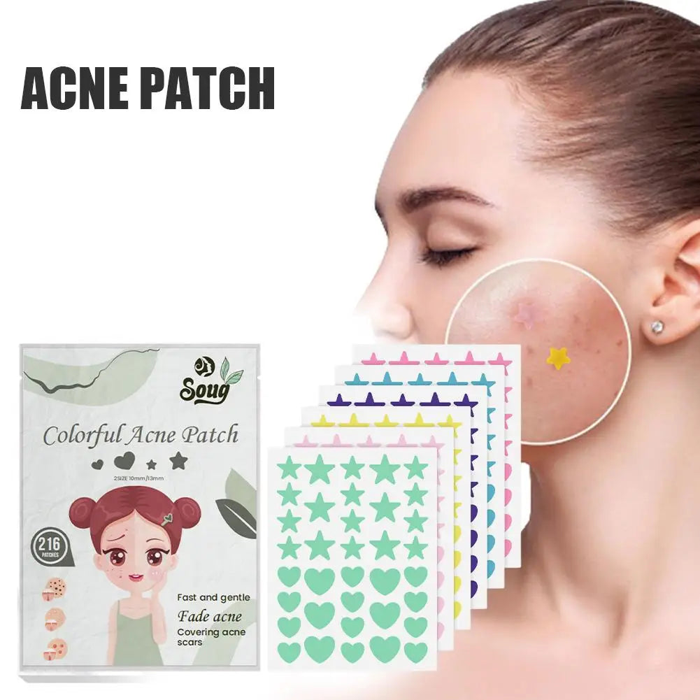 Colorful Invisible Pimple Patches – 216pc Spot Stickers Pimple Patch Qme