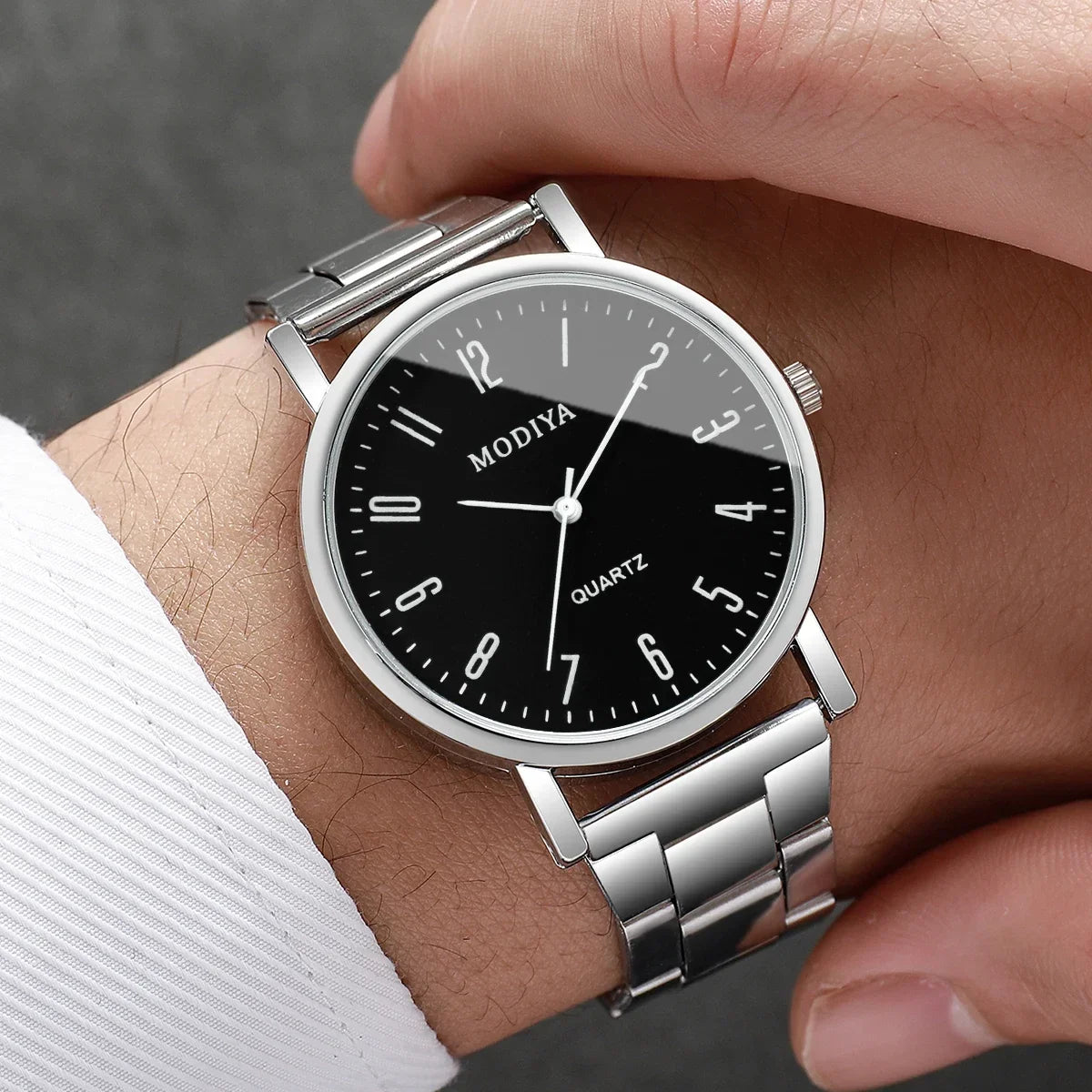 2-Pack Men's Analog Quartz Business Fashion Watches Men's Quartz Watch Qme