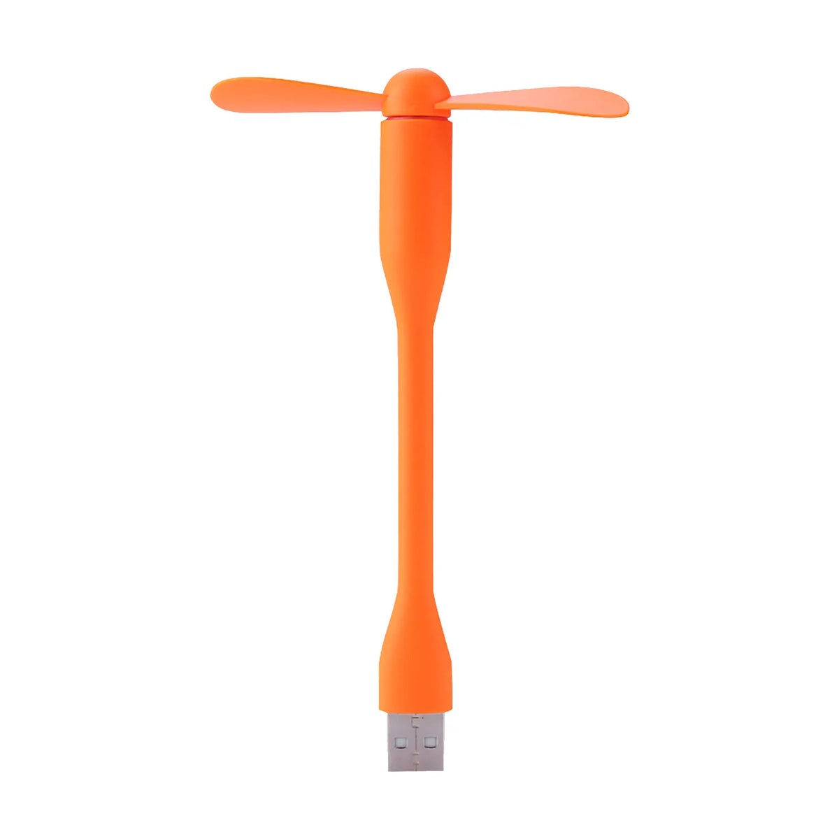 USB Flexible Mini Fan – Portable for Laptop & Power Bank USB Mini Fan Qme Orange