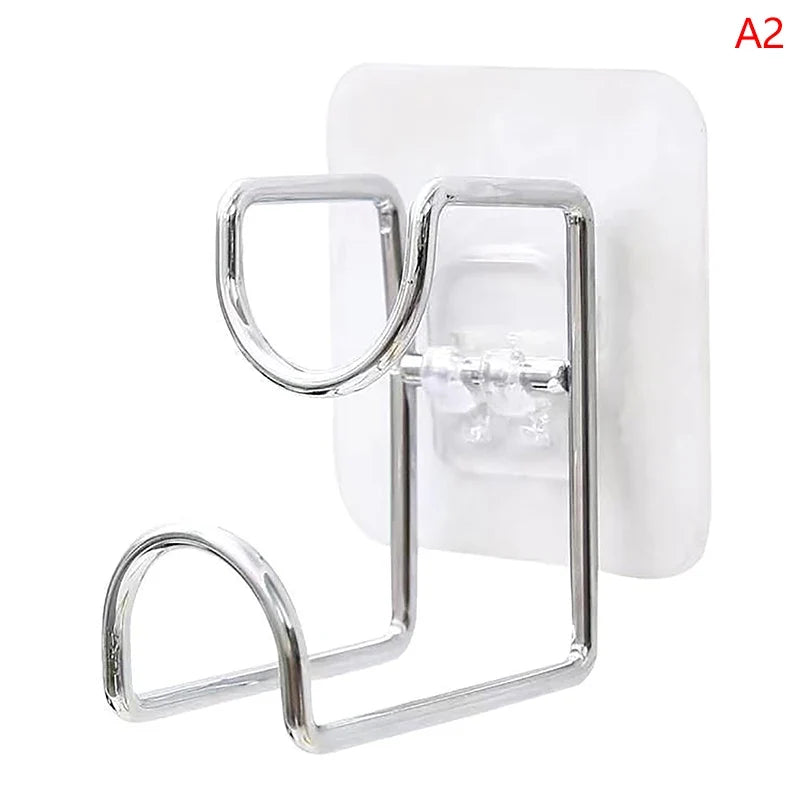 Adhesive Wall Mount Hook Rack – Punch-Free Stainless Steel Wall Hook Organizer Qme A2