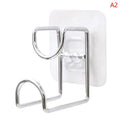Adhesive Wall Mount Hook Rack – Punch-Free Stainless Steel Wall Hook Organizer Qme A2