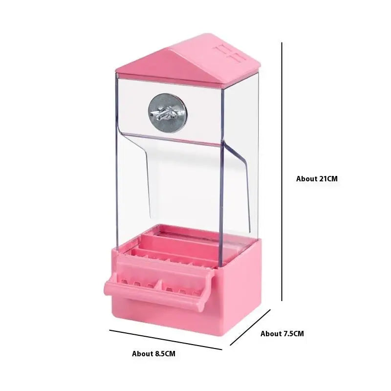 Large Capacity Parrot Automatic Feeder – Anti-Splash Cage Automatic Bird Feeder Qst A3