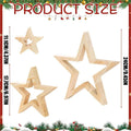 Christmas Star Farmhouse Table Decor Set of 3 – Wooden Stars Christmas Table Decor Qme A China Mainland