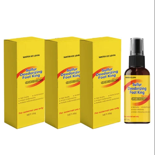 Sulfur Herbal Foot Deodorizing Spray – Odor Control & Moisture Foot Deodorizing Spray Qme black 30g